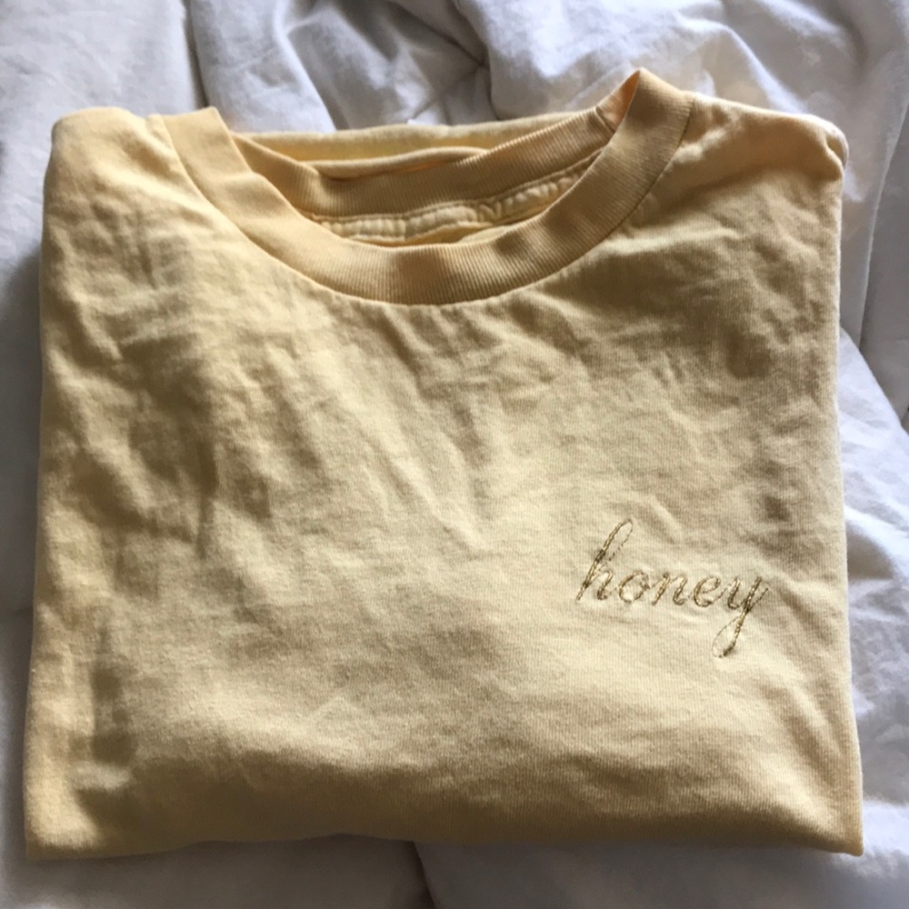 Brandy Melville yellow t-shirt